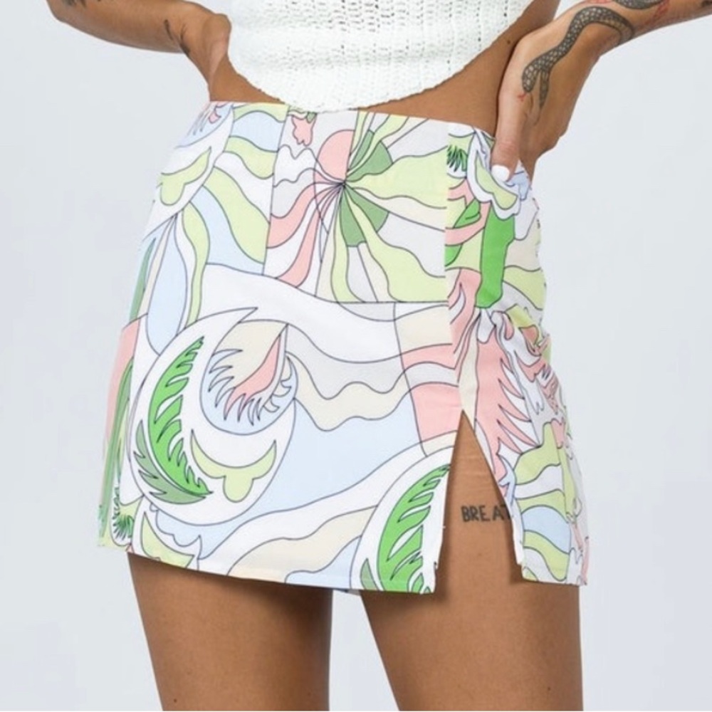 PRINCESS POLLY (SZ 2) DILLON FLORAL MINI SKIRT